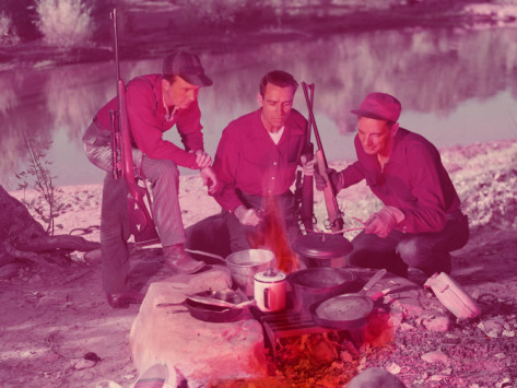 If you Google Image search "hunters cooking", this is what you get.