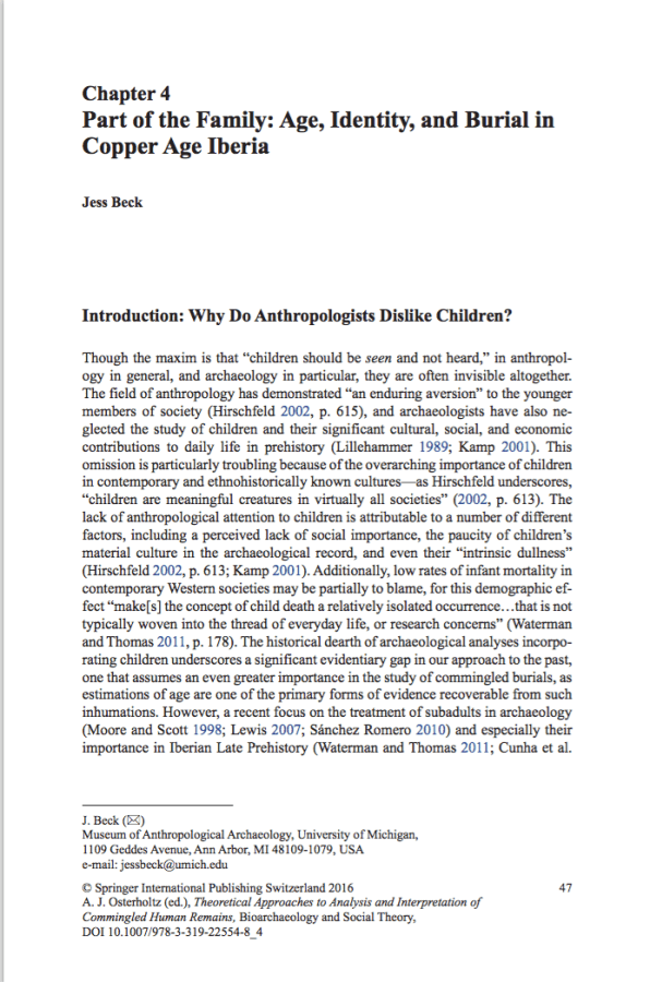 Part of the family: Age, identity and burial in Copper Age Iberia