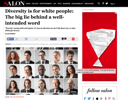 Salon – Diversity is for white people