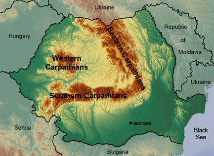 The Apuseni mountains are part of the Western Carpathian range.