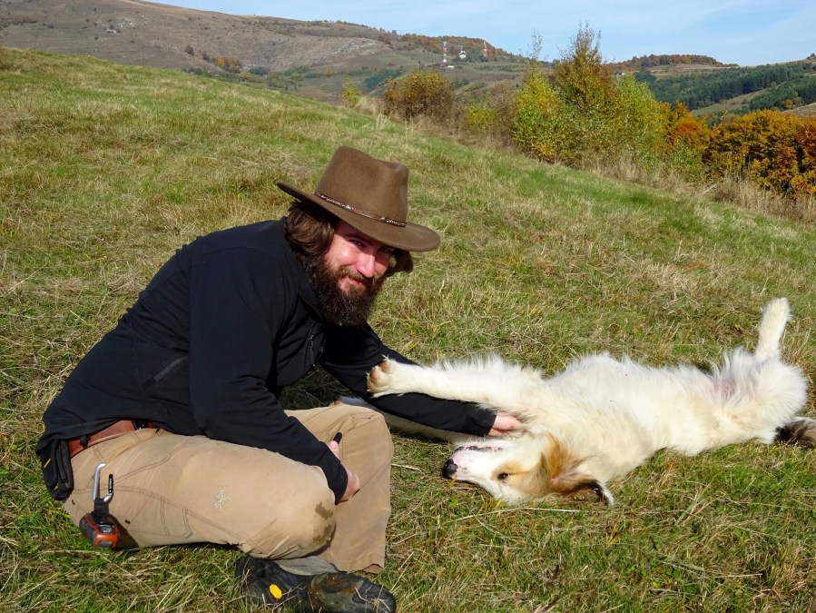 Colin subdues the vicious beast