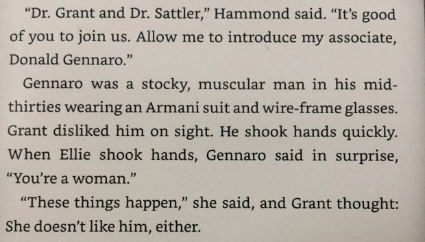 And already has a doctorate. However, Crichton also correctly identifies the sexist assumptions that affect many women in STEM fields, so bonus points.